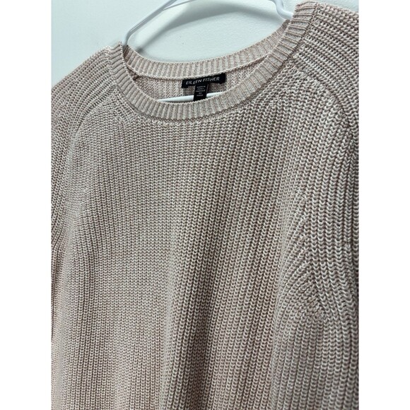 EILEEN FISHER Peruvian Organic Cotton Blend Crew Neck Top Sweater Oversized XXS - Picture 11 of 16